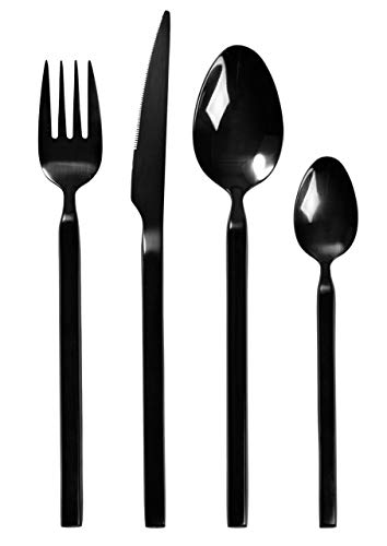 Broste Copenhagen 14479002 Tvis Besteck-Set, Steinzeug, Schwarz von broste Copenhagen