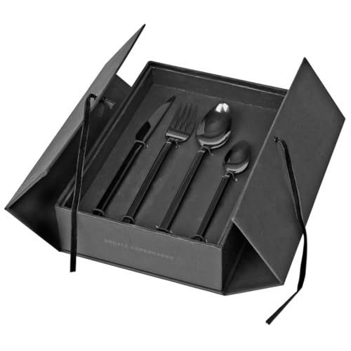 Broste Copenhagen 14479002 Tvis Besteck-Set, Steinzeug, Schwarz, 22,5cm von broste Copenhagen
