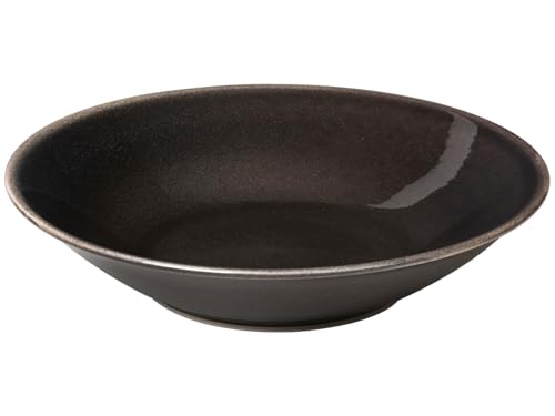 Broste Copenhagen 14533219 Nordic Coal tiefer Teller, Steinzeug, 22,5cm von broste Copenhagen