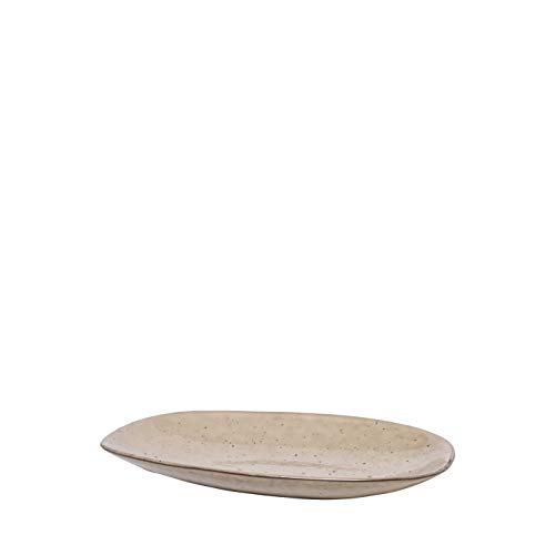 Broste Copenhagen 14533313 Servierplatte, Steingut, Beige, 20 x 11 x 2 cm von broste Copenhagen