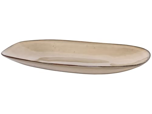 Broste Copenhagen 14533315 Servierplatte, Steingut, Beige von broste Copenhagen