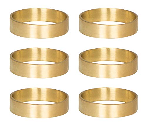 Broste Copenhagen 71111618 Serviettenring, Messing,D4, Gold, 5 x H 0,5 cm, 6er Pack von broste Copenhagen