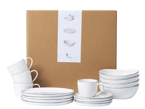 Broste Copenhagen 80019732 Salt Frühstücksset, Steingut, Weiß von broste Copenhagen