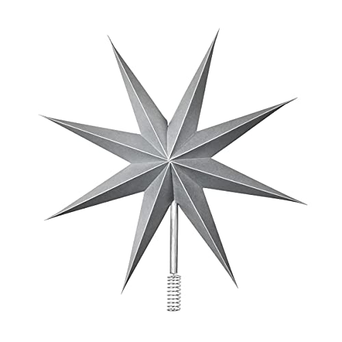 Broste Copenhagen Christbaumspitze Top Star aus Papier in der Farbe Silver, 30cm, 70080391 von broste Copenhagen