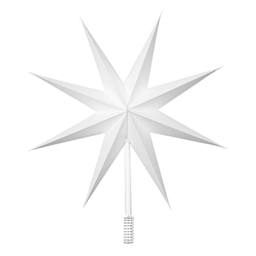 Broste Copenhagen Christbaumspitze Top Star aus Papier in der Farbe White, 30cm, 70080394 von broste Copenhagen