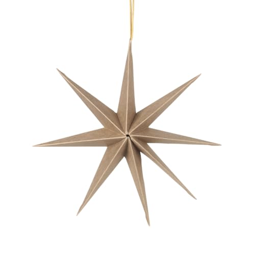 Broste Copenhagen Deko Stern Star in der Farbe Natural Brown, Maße Ø50cm, 70080439 von broste Copenhagen