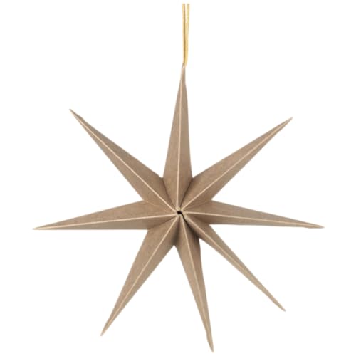 Broste Copenhagen Deko Stern Star in der Farbe Natural Brown, Maße Ø50cm, 70080439 von broste Copenhagen