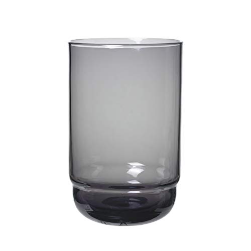 Broste Copenhagen Nordic Bistro Trinkglas aus mundgeblasenem Glas in der Farbe Grau 350ml, Maße: 7cm x 7cm x 12cm, 14496213 von broste Copenhagen