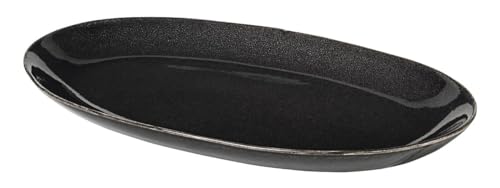 broste Copenhagen Nordic Coal ovale Servierplatte, 30x18cm von broste Copenhagen