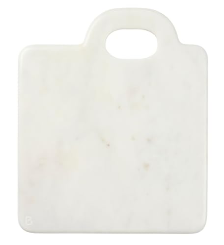 Broste Copenhagen Olina Schneidebrett quadratisch Weiß Marmor, B26 x L30 x H1,4 cm, 70310654 von broste Copenhagen