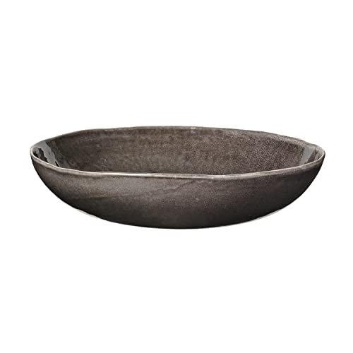 Broste Copenhagen 14533101 Nordic Coal Salatschale, Steingut, 34,5x7,5cm von broste Copenhagen