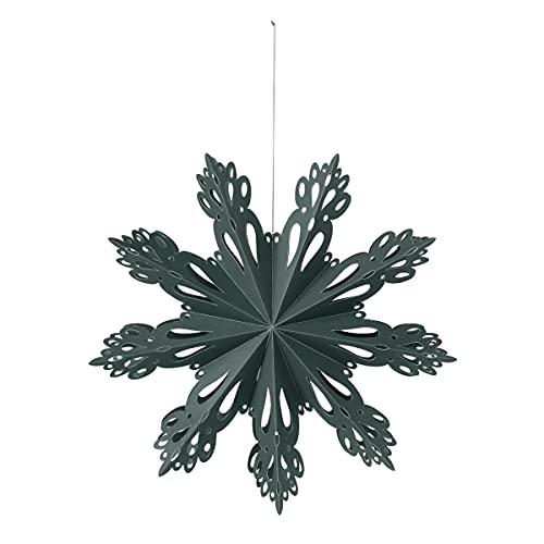 broste Copenhagen 70080438 Snowflake Papier deep Forest M 30 cm (1 Stück) von broste Copenhagen