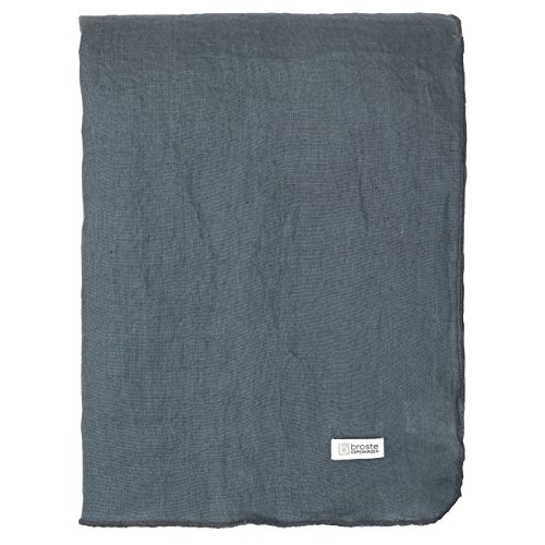 broste Copenhagen 70100017 Tischdecke Gracie Eco Friendly Linen Petrol Blue (1 Stück) von broste Copenhagen