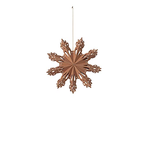 broste Copenhagen Deko 'Snowflake' - S Papier Indian Tan, Ø15 cm von broste Copenhagen