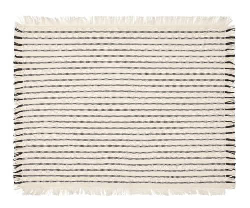 broste Copenhagen Elouise Tischset Off White/Black 41,5x32cm Set2 von broste Copenhagen