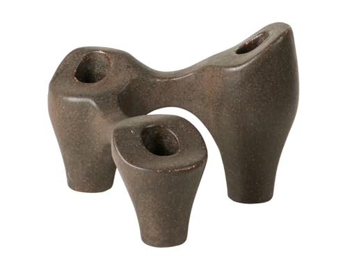 broste Copenhagen Laia Kerzenständer, braun, 2er Set von broste Copenhagen