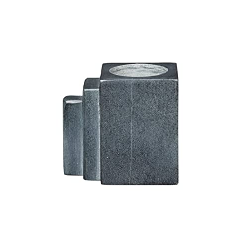 broste Copenhagen - Teelichthalter, Kerzenhalter - Larry - Marmor - Grey/grau - 5 x 18 x 7 cm von broste Copenhagen