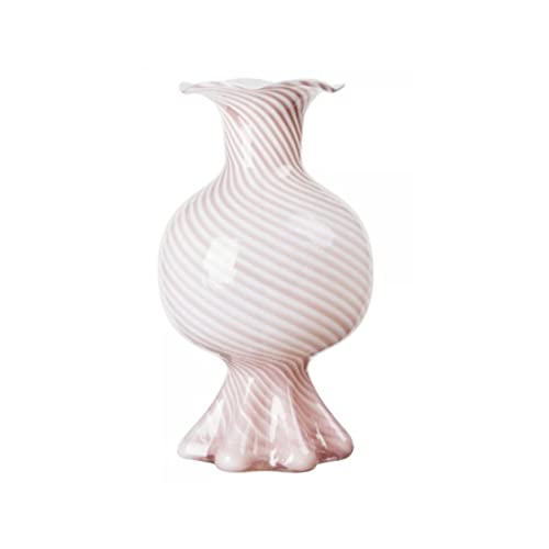 broste Copenhagen - Vase, Blumenvase - Mella - Glas - Farbe: Fairy Pink/Off-White Vase Mella Glas Fairy Pink/Off-White (17,5x30 cm) von broste Copenhagen