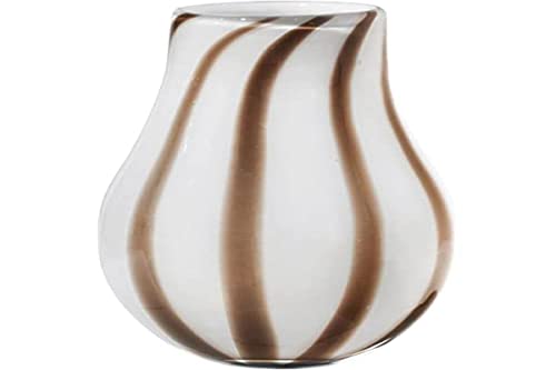 Broste Copenhagen Vase, Glas, Weiß Taupe, 22 von broste Copenhagen