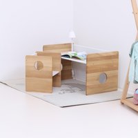 Luxus Eichen Kollektion Montessori Cube Stuhl Und Tisch - Vollmassivholz von brubiEU