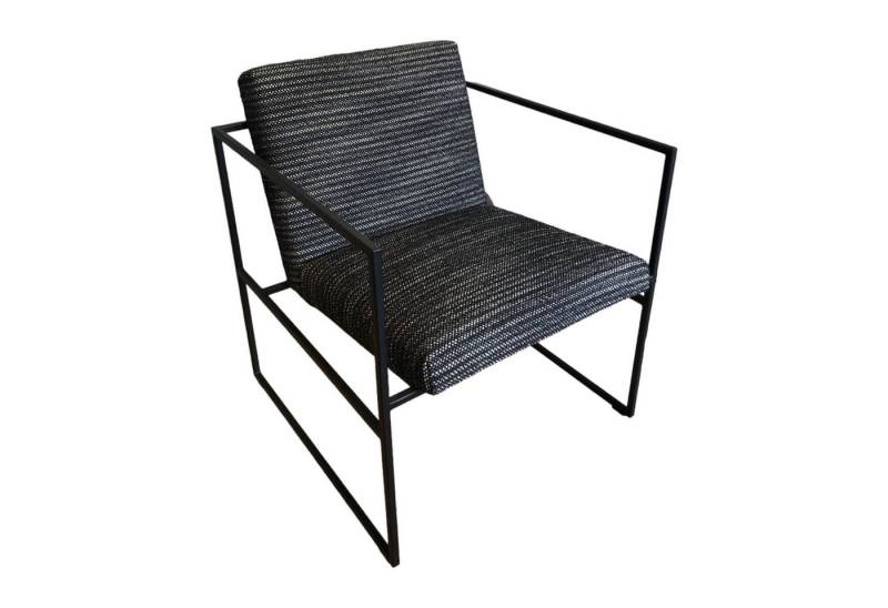 brühl & sippold Loungesessel Sessel Grace Stoff 5273 0099 Schwarz Weiß Metallgestell Schwarz von brühl & sippold