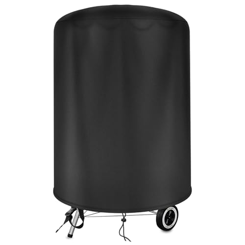 Grillabdeckung für Weber 22 Zoll, 420D Oxford wasserdichte Abdeckung Kugelgrill 55,9 cm für Weber Grill (Φ28 * 26,7 Zoll) von bruwaa