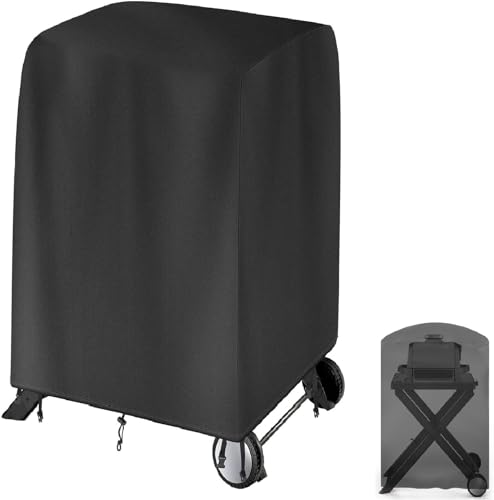 bruwaa Grillabdeckung passend für Ninja Woodfire Grill [OG701EU], Mit 2 verstellbaren Kordeln und 4 Schnallen, Wasser- und staubdichtem Oxford-Tuch, geeignet für Außengrills, Größe 71x51x91cm von bruwaa