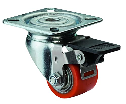 BS Rollen Lenkrolle mit Feststeller (Kompaktrolle Tragkraft: 100 kg, Durchmesser Rad: 35 mm, Kugellager) A620.C10.035 von BS Rollen