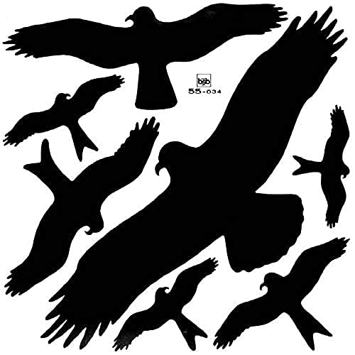 bsb Fensterbild mit Vogel-Silhouetten Vogelschutz von bsb