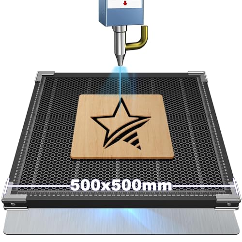 Bsdonte Laser Graviermaschine Honeycomb Wabentisch - 500x500mm Laser Honeycomb Wabengitter für Lasergravierer Arbeitstisch für Laser Cutter, Gravurwerkzeug -Wabenfläche 450x450mm von bsdonte