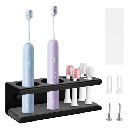 bssmmai Zahnbürstenhalter Elektrische Zahnbürste Wand Ohne Bohren, Aufsteckbürsten Halter Mit Kieselalgen-Schlammschale, Zahnbürstenkopf Halter mit 6 Löchern, Edelstahl Zahnbürsten Halterung bssmmai Zahnbürstenhalter Elektrische Zahnbürste Wand Ohne Bohren, Aufsteckbürsten Halter Mit Kieselalgen-Schlammschale, Zahnbürstenkopf Halter mit 6 Löchern, Edelstahl Zahnbürsten Halterung von bssmmai