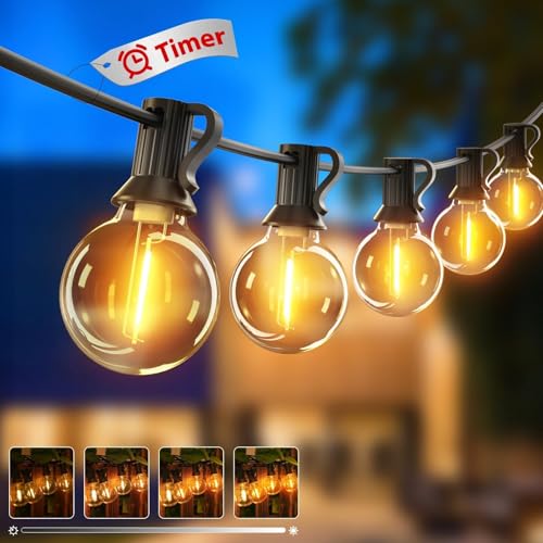 btfarm 36M Lichterkette Außen Dimmbar, 50+3 LED Outdoor Lichterkette Strom mit Timer, Wetterfest IP44 Wasserdicht G40 Lichterkette Glühbirnen für Garten Terrasse Pavillon Party Hochzeiten, Warmweiß btfarm 36M Lichterkette Außen Dimmbar, 50+3 LED Outdoor Lichterkette Strom mit Timer, Wetterfest IP44 Wasserdicht G40 Lichterkette Glühbirnen für Garten Terrasse Pavillon Party Hochzeiten, Warmweiß von btfarm