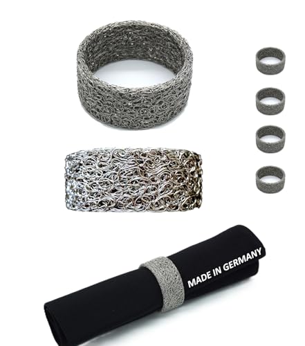 Buck-Design - 𝑬𝑿𝑲𝑳𝑼𝑺𝑰𝑽𝑬 Edelstahl Serviettenringe – Hochwertig & Langlebig - Made in Germany - Elegantes Design - Spülmaschinenfest - Nachhaltig - Umweltfreundlich von buck design