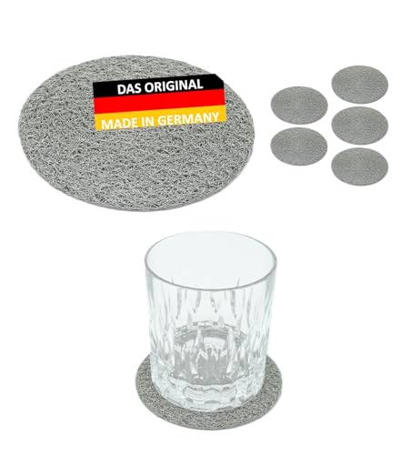 buck design® - 𝑬𝑿𝑲𝑳𝑼𝑺𝑰𝑽𝑬 Getränkeuntersetzer (6er Pack) - Gestrickter Edelstahl - Hochwertig - Langlebig - Made in Germany - Elegantes Design - Spülmaschinenfest - Nachhaltig von buck design