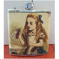 Alice Im Wunderland Flachmann Weisser Hase Retro Vintage Märchen-Kitsch von buckaroosmercantile