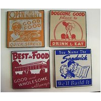 Diner Untersetzer Set Retro 1950Er Jahre Vintage Menü Matchbook Kitsch von buckaroosmercantile