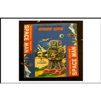 Retro Roboter Untersetzer Set 1950Er Jahre Blechspielzeug Bar Deko Vintage Weltraum Kitsch von buckaroosmercantile