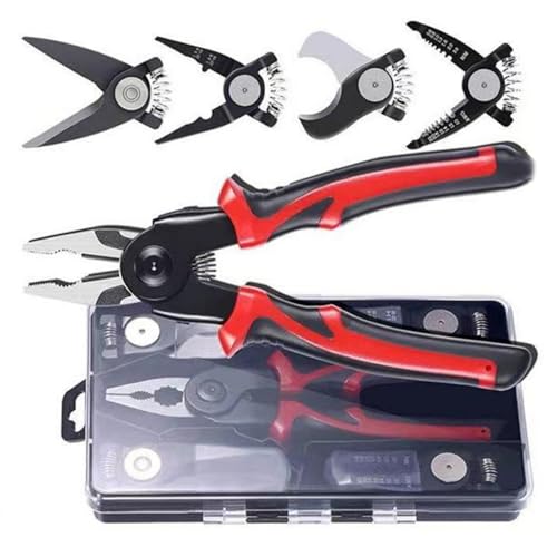 5 In 1 Multifunktionale Zierzange Austauschbares Stahldrahtzabler Drahtabstripping Austauschbares Kopfwerkzeug Für Elektriker Crimping Und Stripping Werkzeug 5 In 1 Multifunktionale Zierzange Austauschbares Stahldrahtzabler Drahtabstripping Austauschbares Kopfwerkzeug Für Elektriker Crimping Und Stripping Werkzeug von budebuse