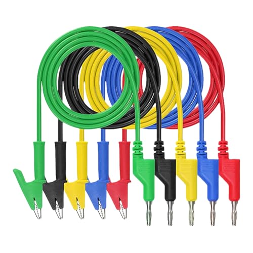 Flexible 4 Mm Messing Bananen Stecker Testkabel Bananenanschlusskabel Für Projekte Und Bildungseinsatz In Mehreren Farblich Isolierten Testdraht von budebuse