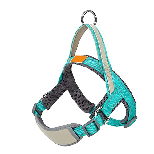 budiniao Pet Vest Harness Dog Strap mit Griff Atmungsaktive Sling Leine für kleine mittelgroße Hunde Walking Training Zubehör, Blau, M von budiniao