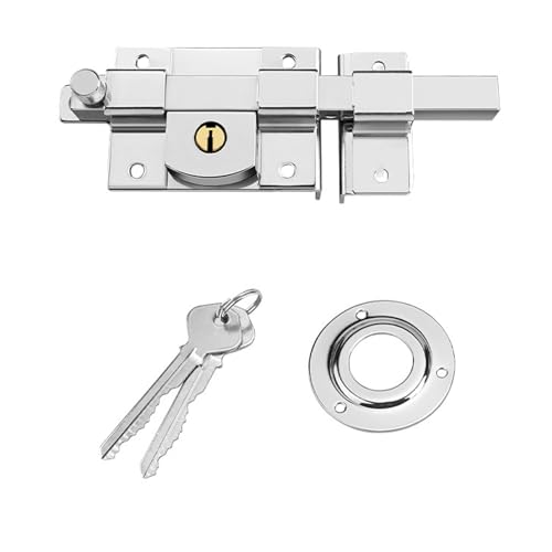 budiniao Verdicktes Türschloss, Zaunschlüssel, altmodischer mechanischer Diebstahlschutzriegel für den Außenbereich, 2 Yard Cross Key Außenschloss, Rechts offen von budiniao