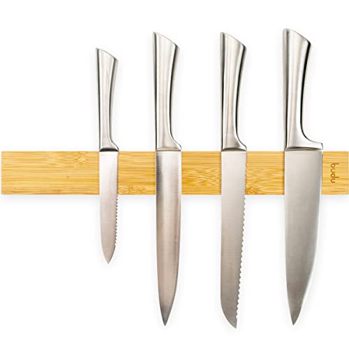 Budu Magnetischer Messerhalter - Magnetleiste für Messer - Messerleiste - Messermagnet - Messermagnetleiste - Bambus - 40 CM von budu