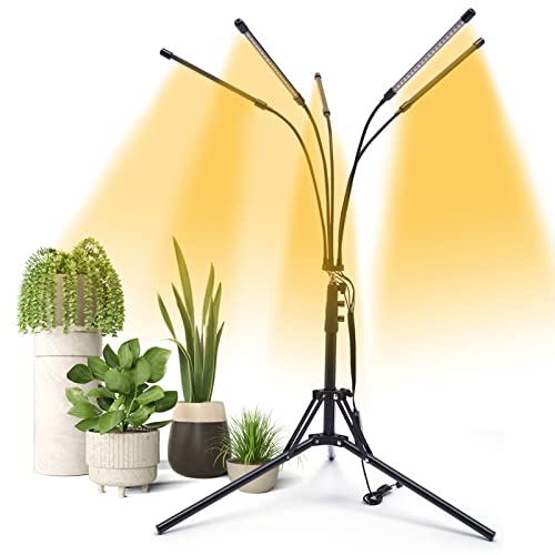 Pflanzenlampe, 5 Kopf Pflanzenlampe LED Vollspektrum Stehlampe mit 4/8/12H Timer und 39,8–160cm Standfuß, Wachstumslampe für den Anbau großer Pflanzen Pflanzenlampe, 5 Kopf Pflanzenlampe LED Vollspektrum Stehlampe mit 4/8/12H Timer und 39,8–160cm Standfuß, Wachstumslampe für den Anbau großer Pflanzen von buedmsk