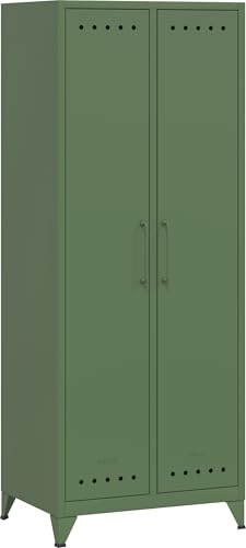 Bisley Fern Maxi Kleiderschrank aus Metall | Metallschrank im Retro-Instustrial Design in olivgrün Bisley Fern Maxi Kleiderschrank aus Metall | Metallschrank im Retro-Instustrial Design in olivgrün von bümö