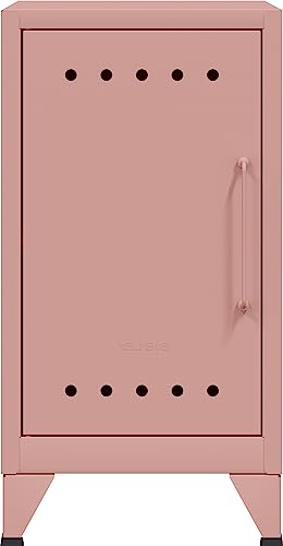 Bisley Fern Mini Ablageschrank aus Metall | Beistellschrank im Retro-Instustrial Design in pastellpink von bümö