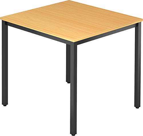 Bümö® Konferenztisch | Besprechungstisch für das Büro | Schreibtisch in 3 Farben & 4 Größen verfügbar | Büroschreibtisch (Buche, L = 80 cm) von bümö