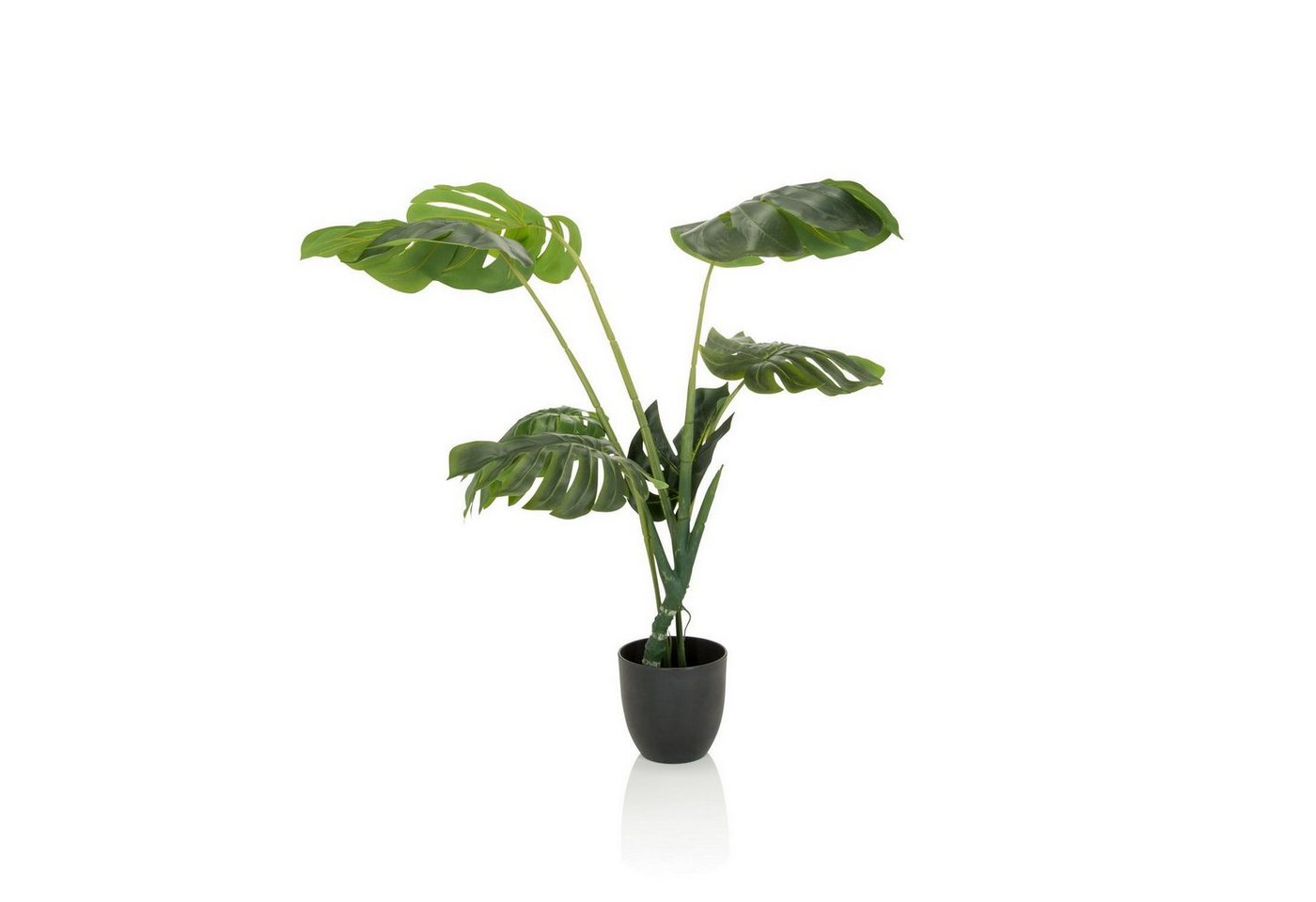 Künstliche Zimmerpflanze Deko Pflanzen, bümö, Höhe 100 cm, Kunstpflanze: Fensterblatt / Monstera für innen- und außen von bümö