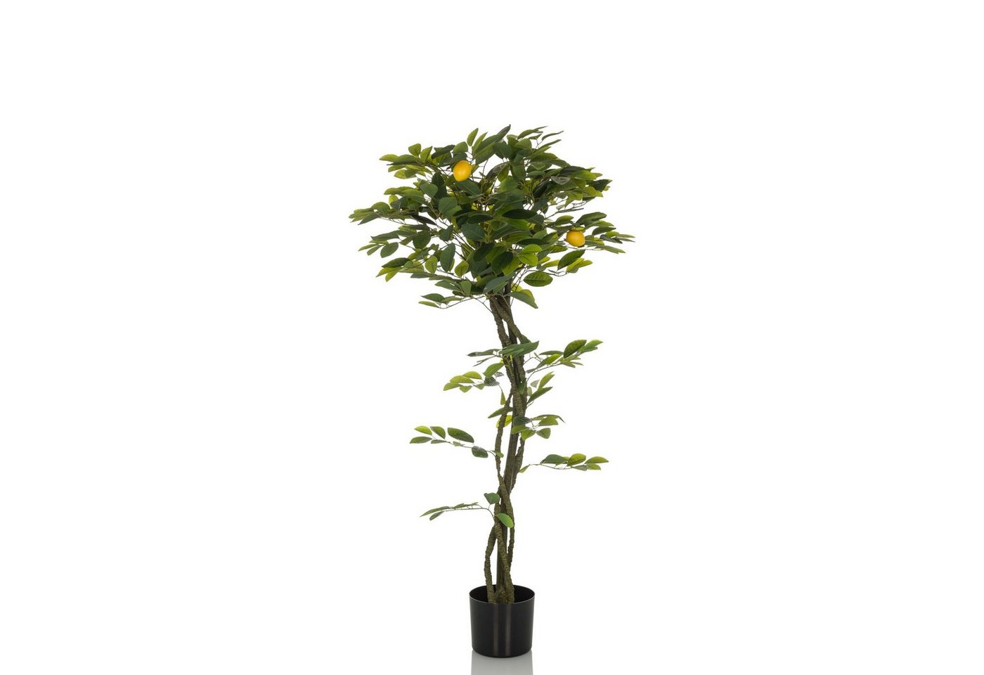 Künstliche Zimmerpflanze Deko Pflanzen, bümö, Höhe 135 cm, Kunstpflanze: Zitronenbaum / Zitrone für innen- und außen von bümö