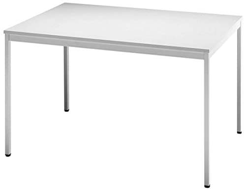 bümö Tisch, Multifunktionstisch 120 x 80 cm in grau - Besprechungstisch, Konferenztisch, Meetingtisch, Mehrzwecktisch, Pausentisch, Besprechungsraum, Meetingraum, Pausenraum von bümö