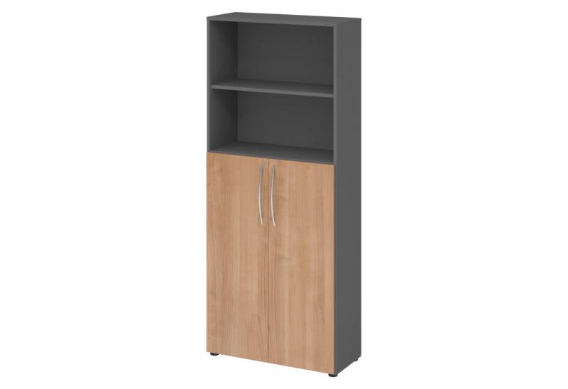 bümö Aktenregal basic Aktenschrank, Dekor: Graphit/Nussbaum von bümö